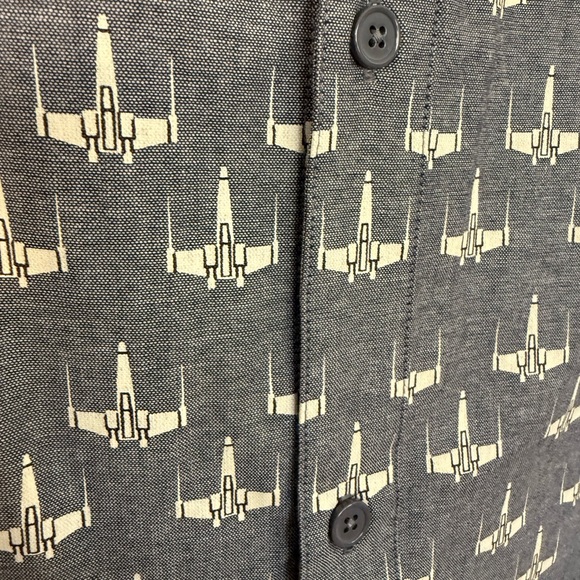 Star Wars X Wing Starfighter Button Down Shirt - Picture 10 of 16